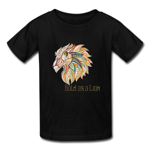 Bold as a Lion - Kids' T-Shirt - black