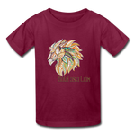 Bold as a Lion - Kids' T-Shirt - burgundy