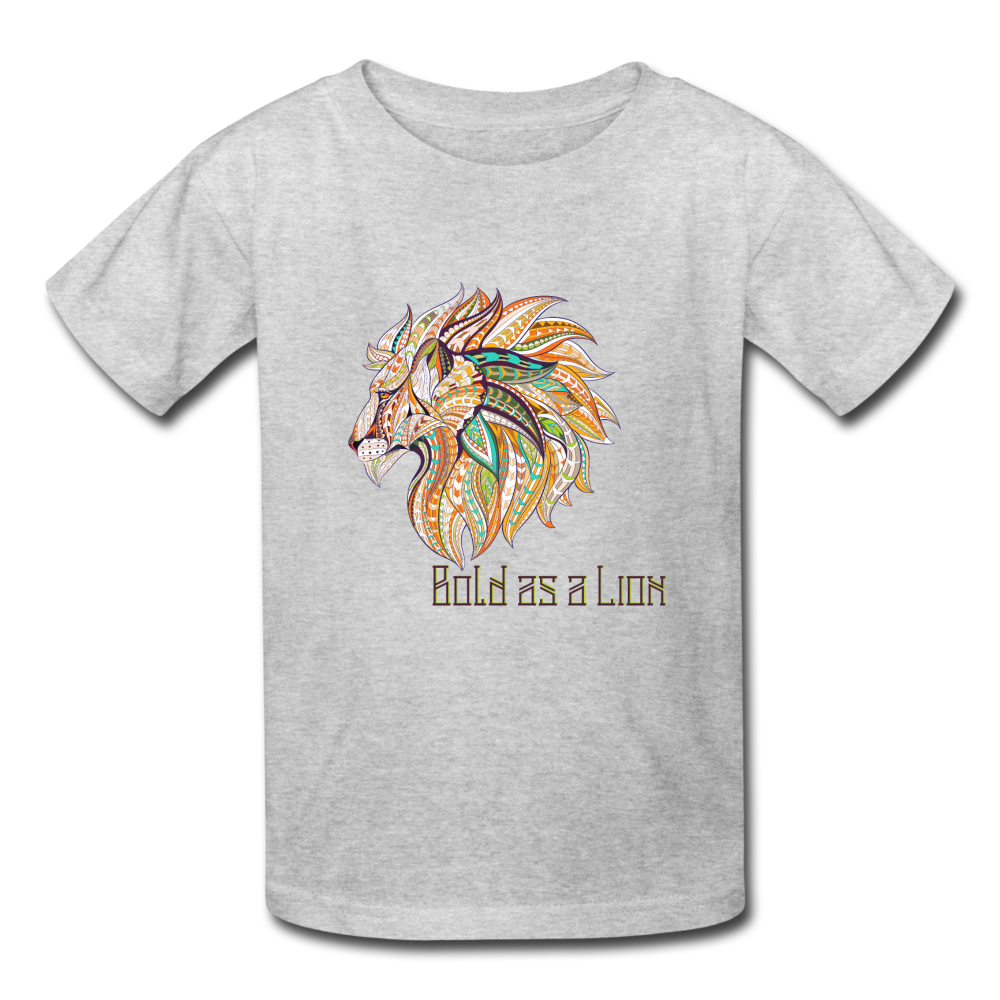 Bold as a Lion - Kids' T-Shirt - heather gray