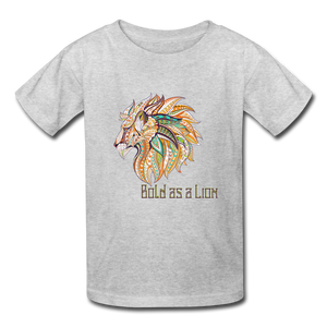 Bold as a Lion - Kids' T-Shirt - heather gray