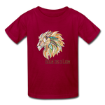 Bold as a Lion - Kids' T-Shirt - dark red