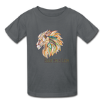 Bold as a Lion - Kids' T-Shirt - charcoal