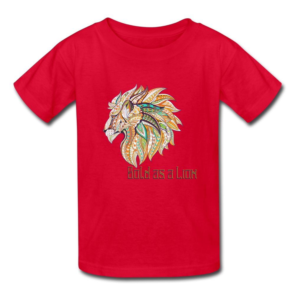 Bold as a Lion - Kids' T-Shirt - red