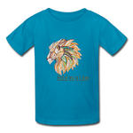 Bold as a Lion - Kids' T-Shirt - turquoise