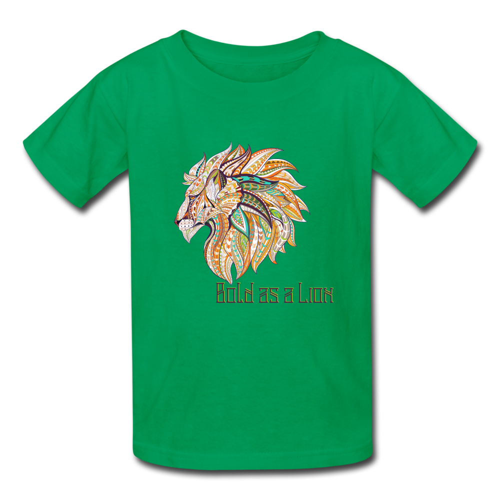Bold as a Lion - Kids' T-Shirt - kelly green