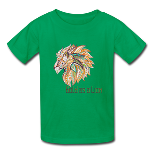 Bold as a Lion - Kids' T-Shirt - kelly green