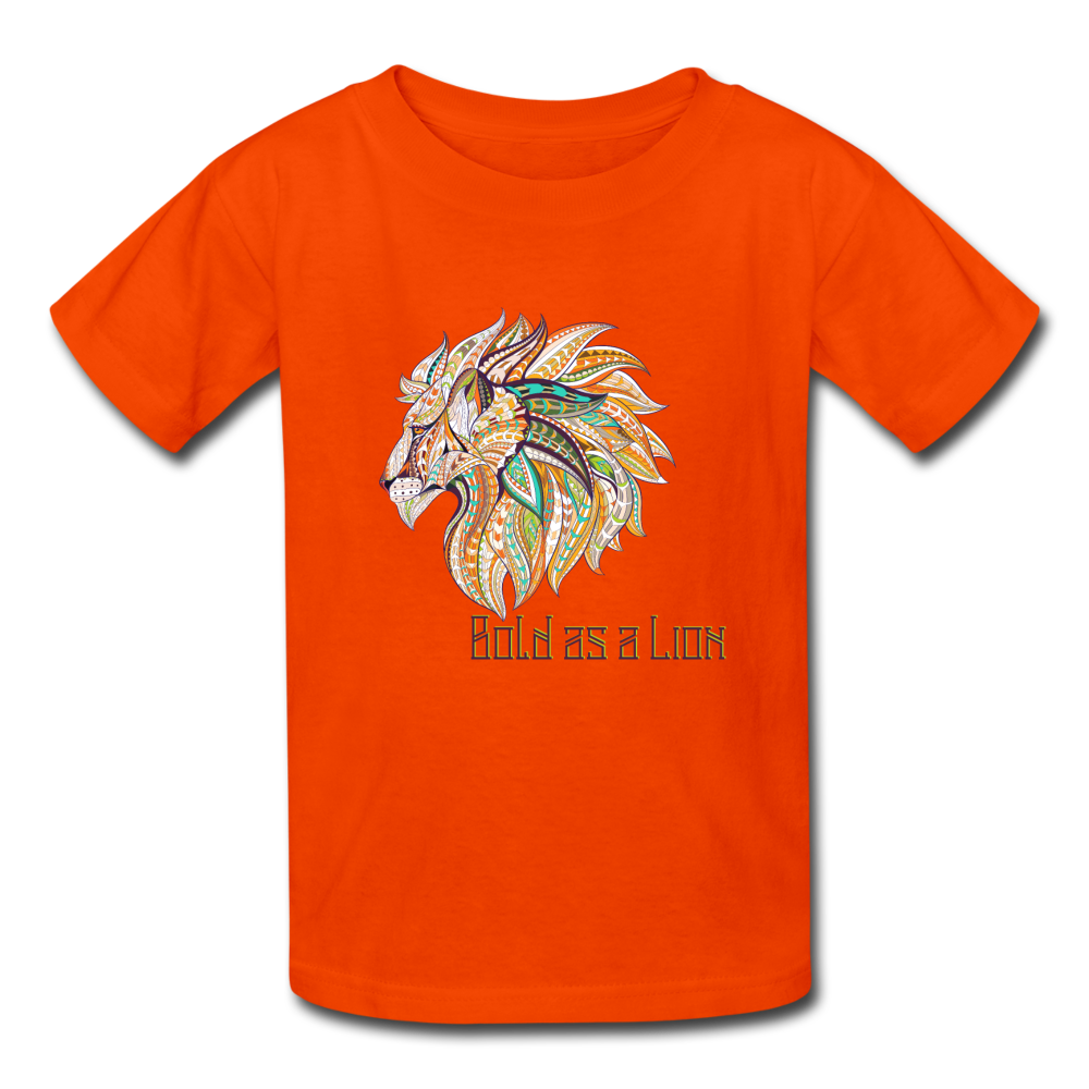 Bold as a Lion - Kids' T-Shirt - orange