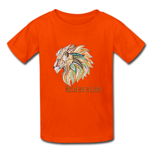 Bold as a Lion - Kids' T-Shirt - orange