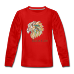 Bold as a Lion - Kids' Premium Long Sleeve T-Shirt - red