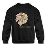 Bold as a Lion - Kids' Crewneck Sweatshirt - black
