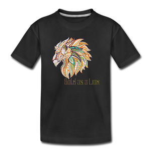 Bold as a Lion - Toddler Premium T-Shirt - black
