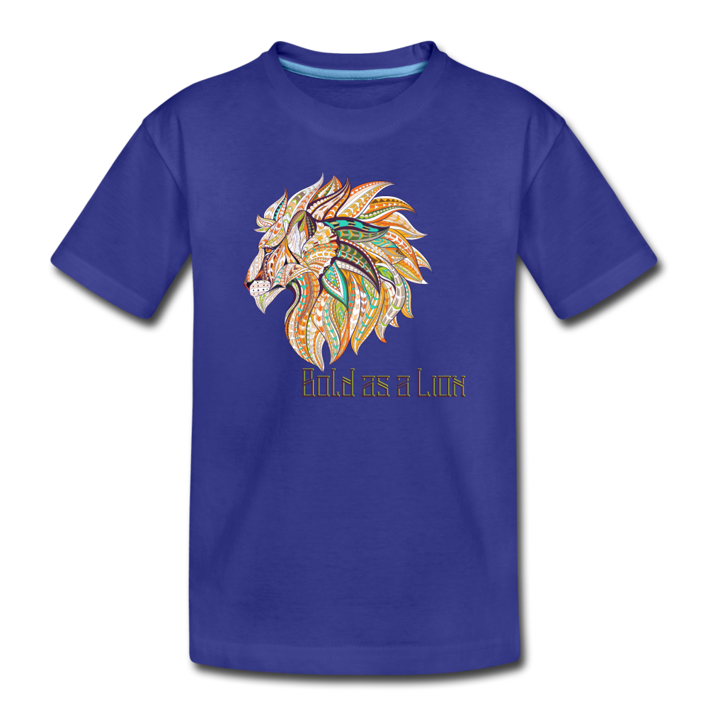 Bold as a Lion - Toddler Premium T-Shirt - royal blue