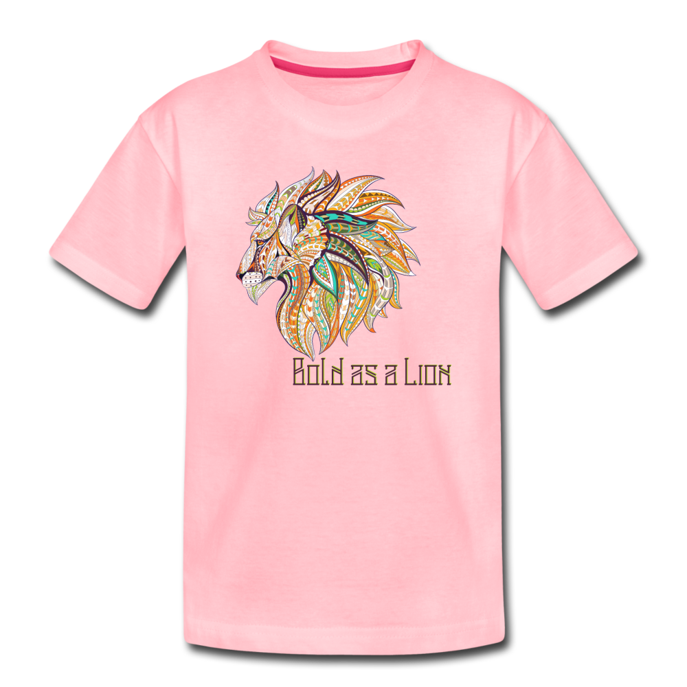 Bold as a Lion - Toddler Premium T-Shirt - pink