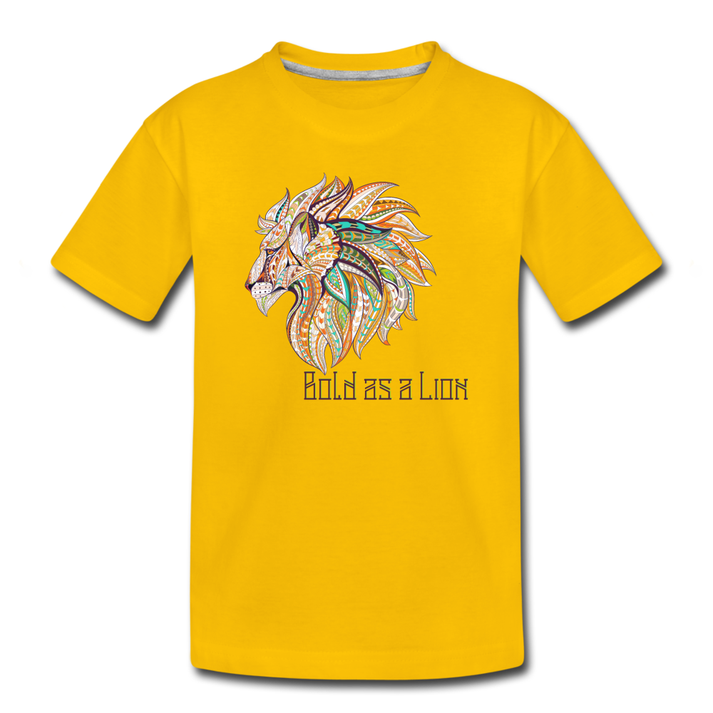 Bold as a Lion - Toddler Premium T-Shirt - sun yellow