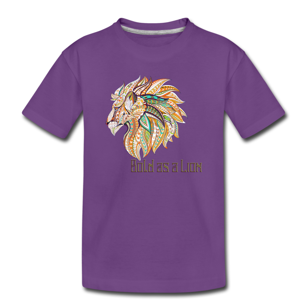Bold as a Lion - Toddler Premium T-Shirt - purple