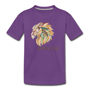 Bold as a Lion - Toddler Premium T-Shirt - purple
