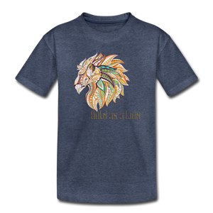 Bold as a Lion - Toddler Premium T-Shirt - heather blue