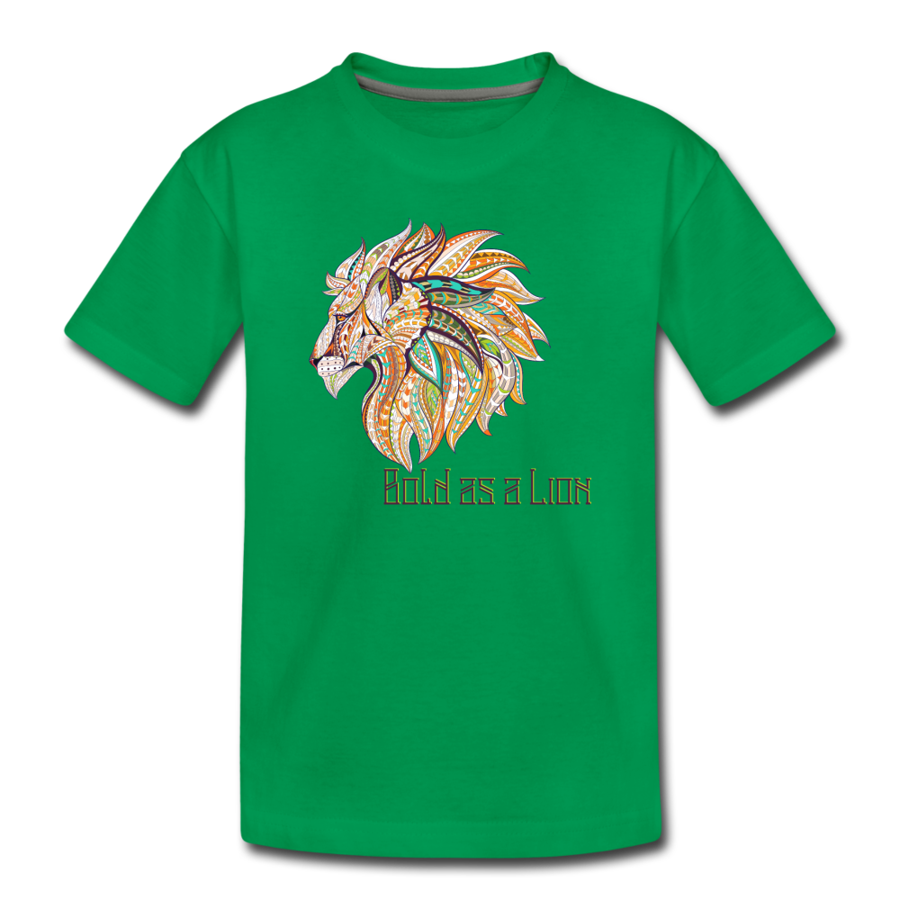Bold as a Lion - Toddler Premium T-Shirt - kelly green