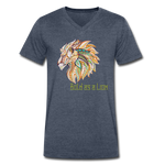 Bold as a Lion - Men's V-Neck T-Shirt - heather navy