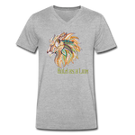 Bold as a Lion - Men's V-Neck T-Shirt - heather gray