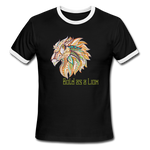 Bold as a Lion - Men's Ringer T-Shirt - black/white