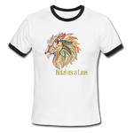 Bold as a Lion - Men's Ringer T-Shirt - white/black