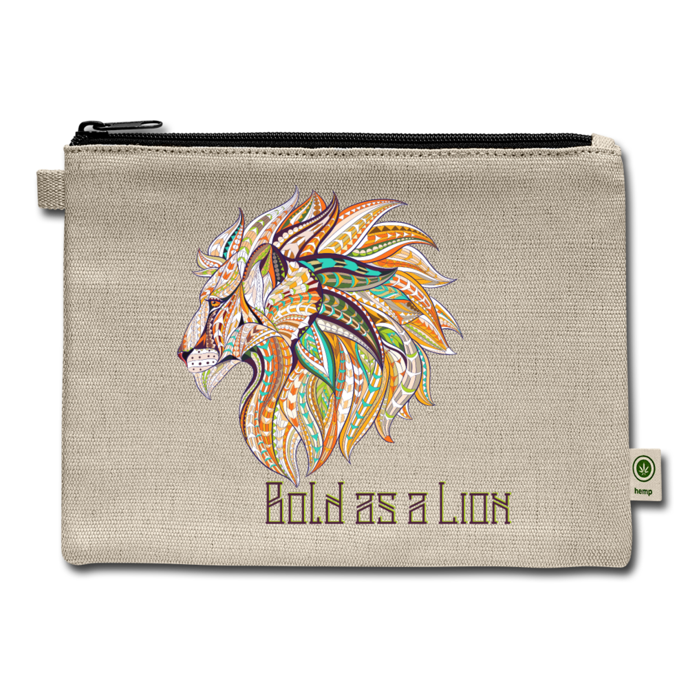 Bold as a Lion - Carry All Pouch - natural
