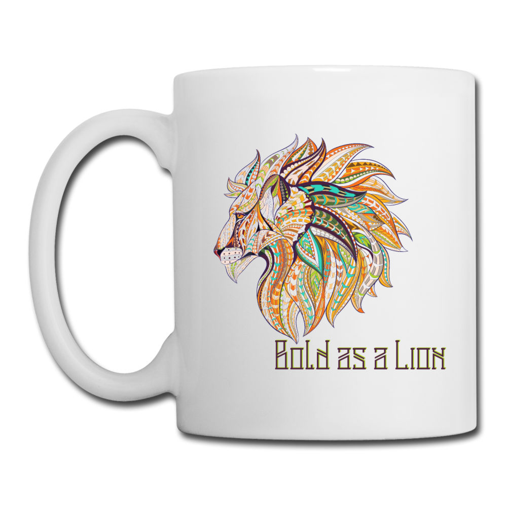 Bold as a Lion White Coffee/Tea Mug - white