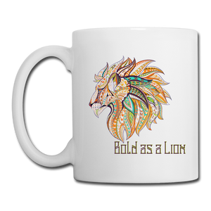 Bold as a Lion White Coffee/Tea Mug - white
