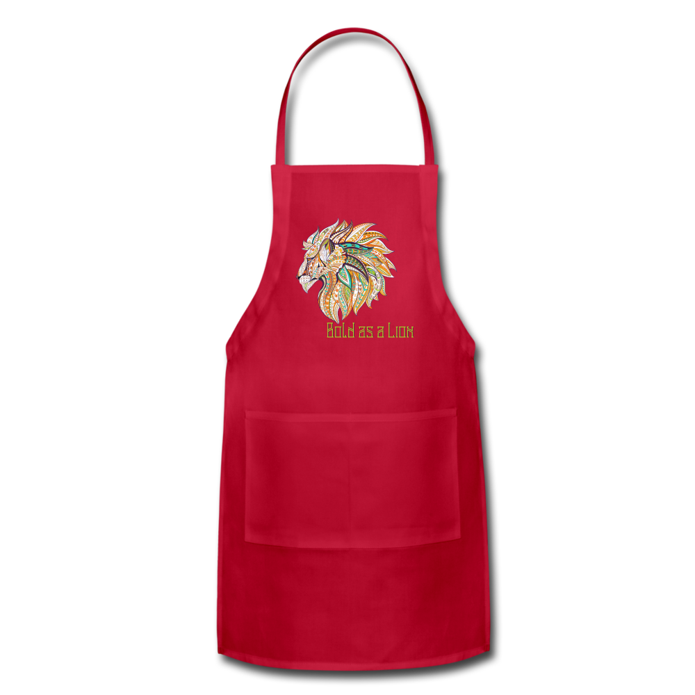 Bold as a Lion - Adjustable Apron - red