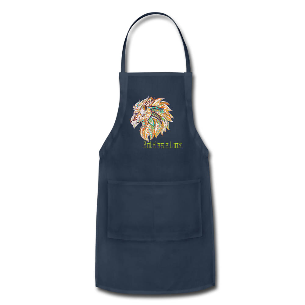 Bold as a Lion - Adjustable Apron - navy