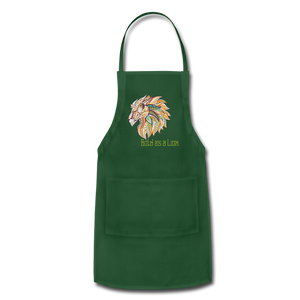 Bold as a Lion - Adjustable Apron - forest green