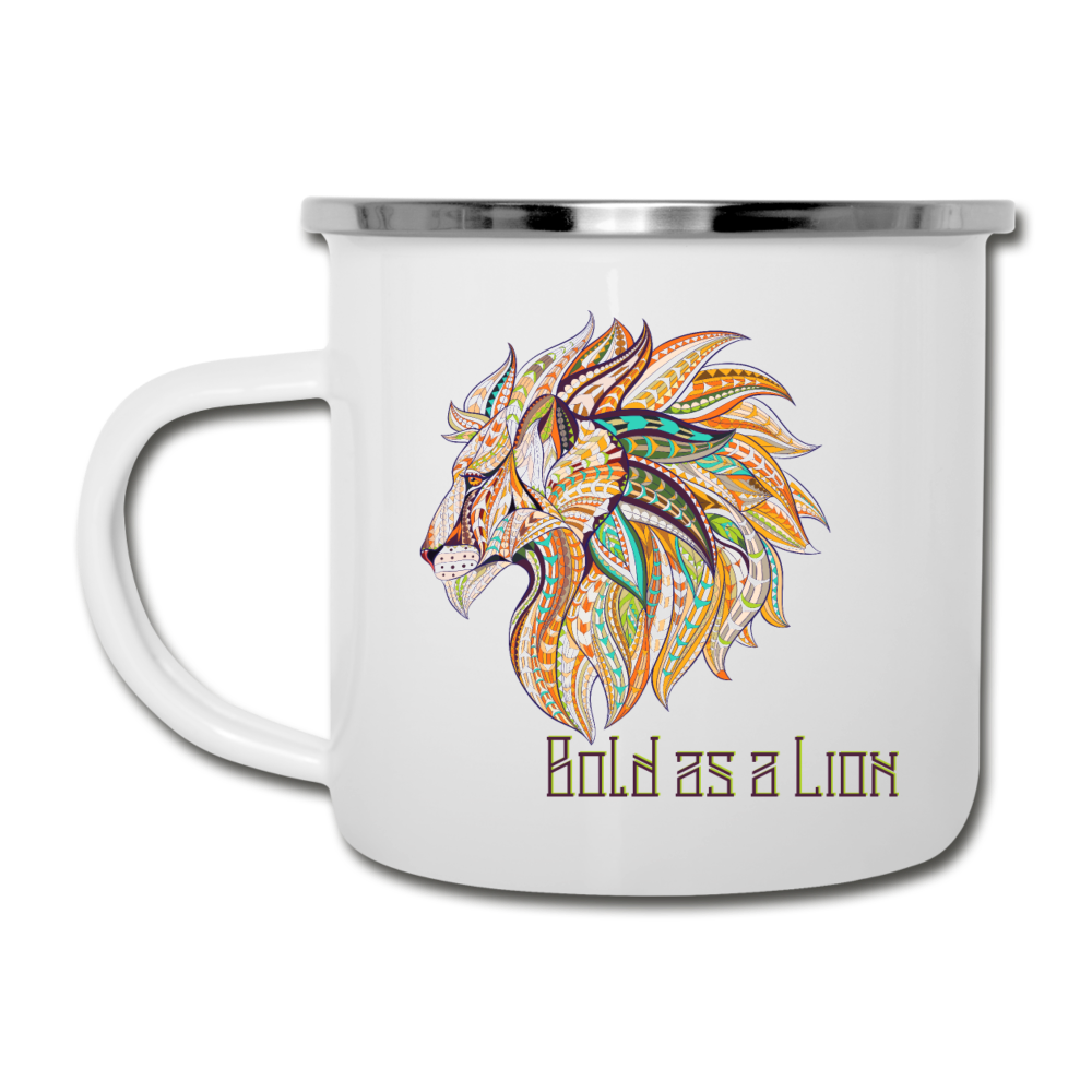 Bold as a Lion - Camper Mug - white