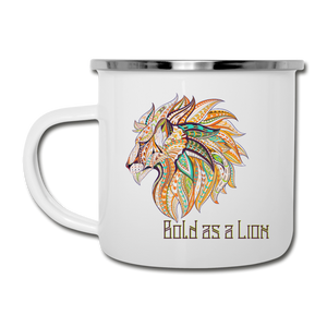 Bold as a Lion - Camper Mug - white