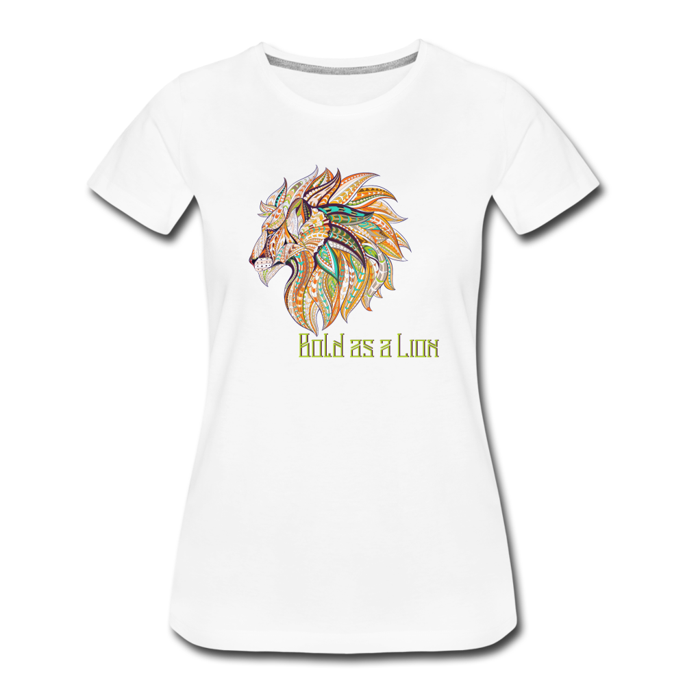 Bold as a Lion - Women’s Premium T-Shirt - white