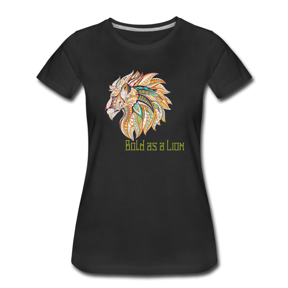 Bold as a Lion - Women’s Premium T-Shirt - black
