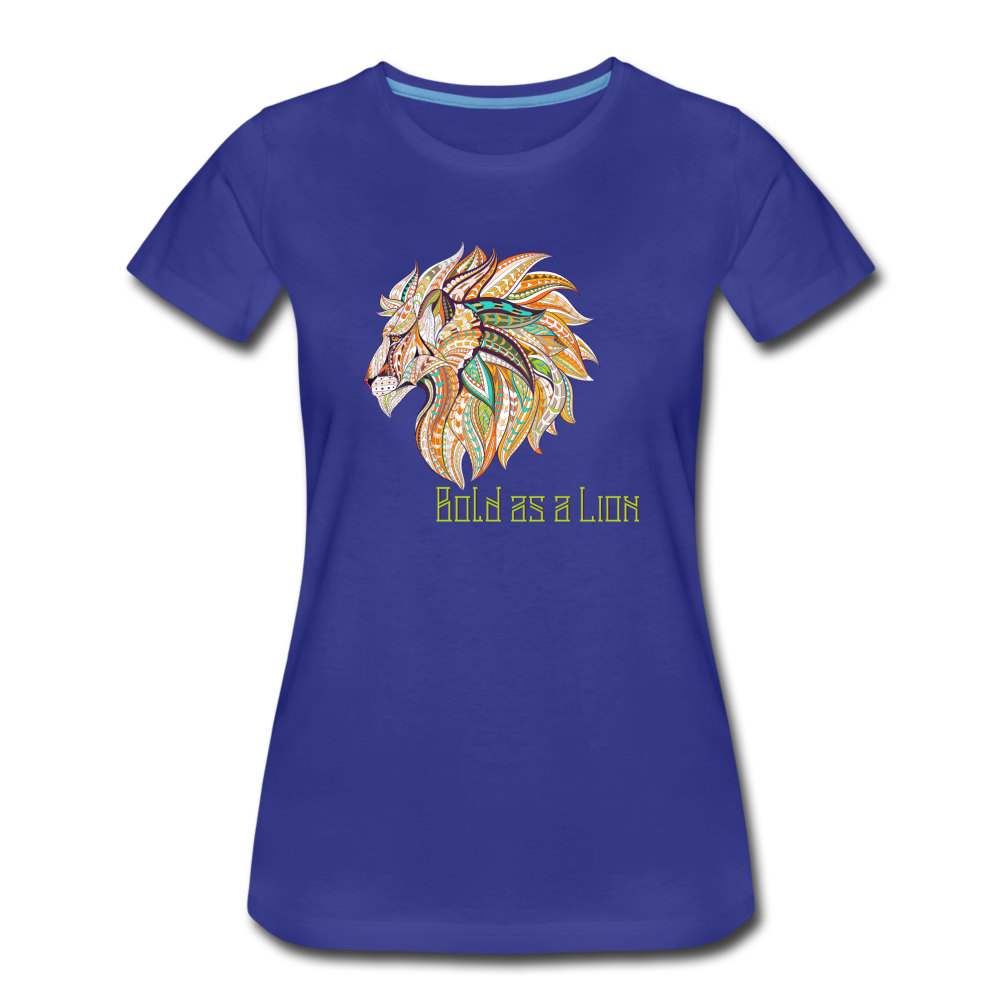 Bold as a Lion - Women’s Premium T-Shirt - royal blue