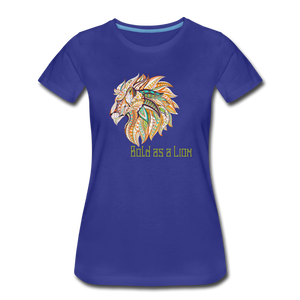 Bold as a Lion - Women’s Premium T-Shirt - royal blue