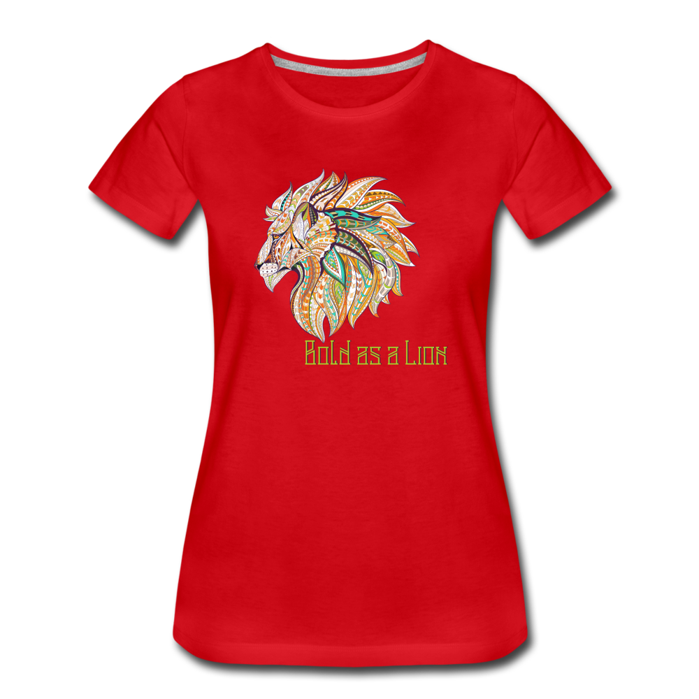 Bold as a Lion - Women’s Premium T-Shirt - red