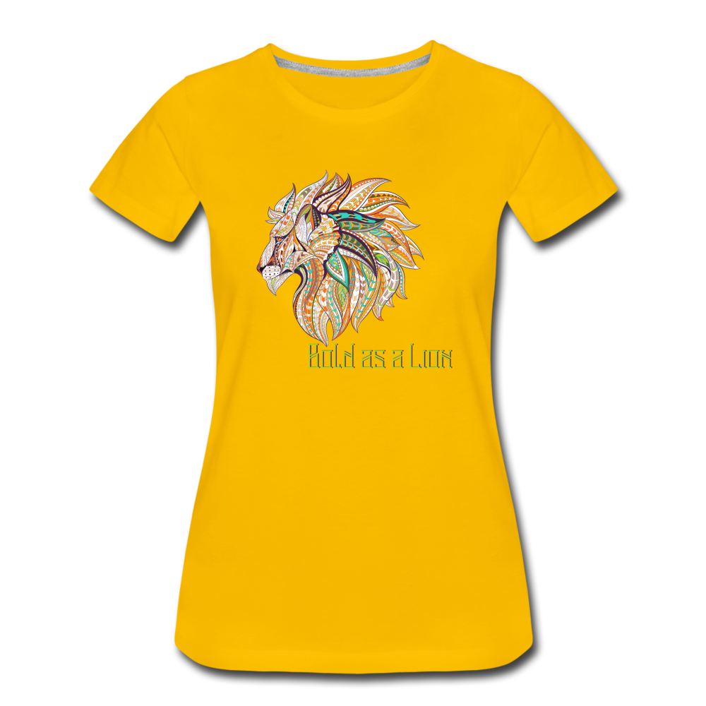 Bold as a Lion - Women’s Premium T-Shirt - sun yellow