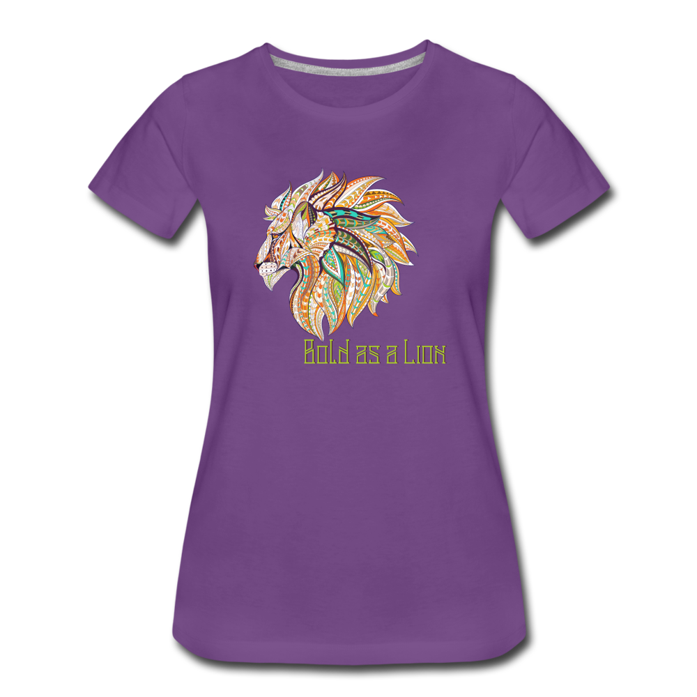 Bold as a Lion - Women’s Premium T-Shirt - purple
