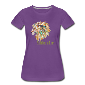 Bold as a Lion - Women’s Premium T-Shirt - purple