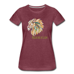 Bold as a Lion - Women’s Premium T-Shirt - heather burgundy
