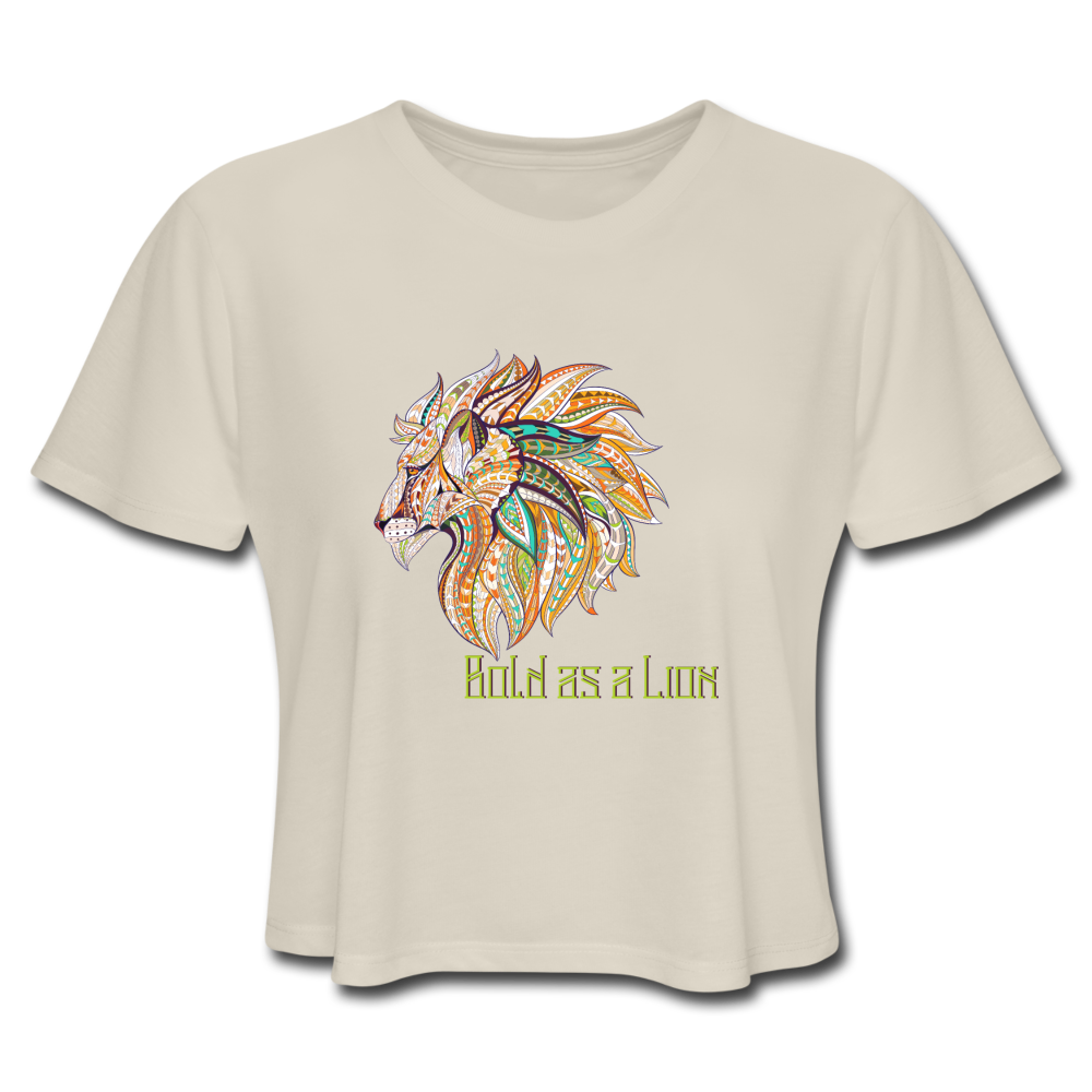 Bold as a Lion - Women's Cropped T-Shirt - dust