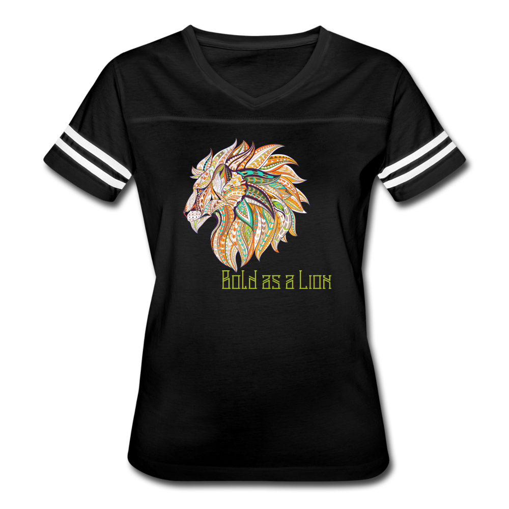 Bold as a Lion - Women’s Vintage Sport T-Shirt - black/white