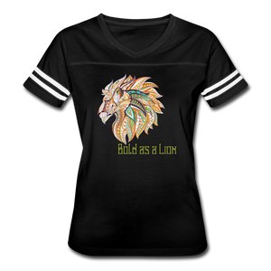 Bold as a Lion - Women’s Vintage Sport T-Shirt - black/white