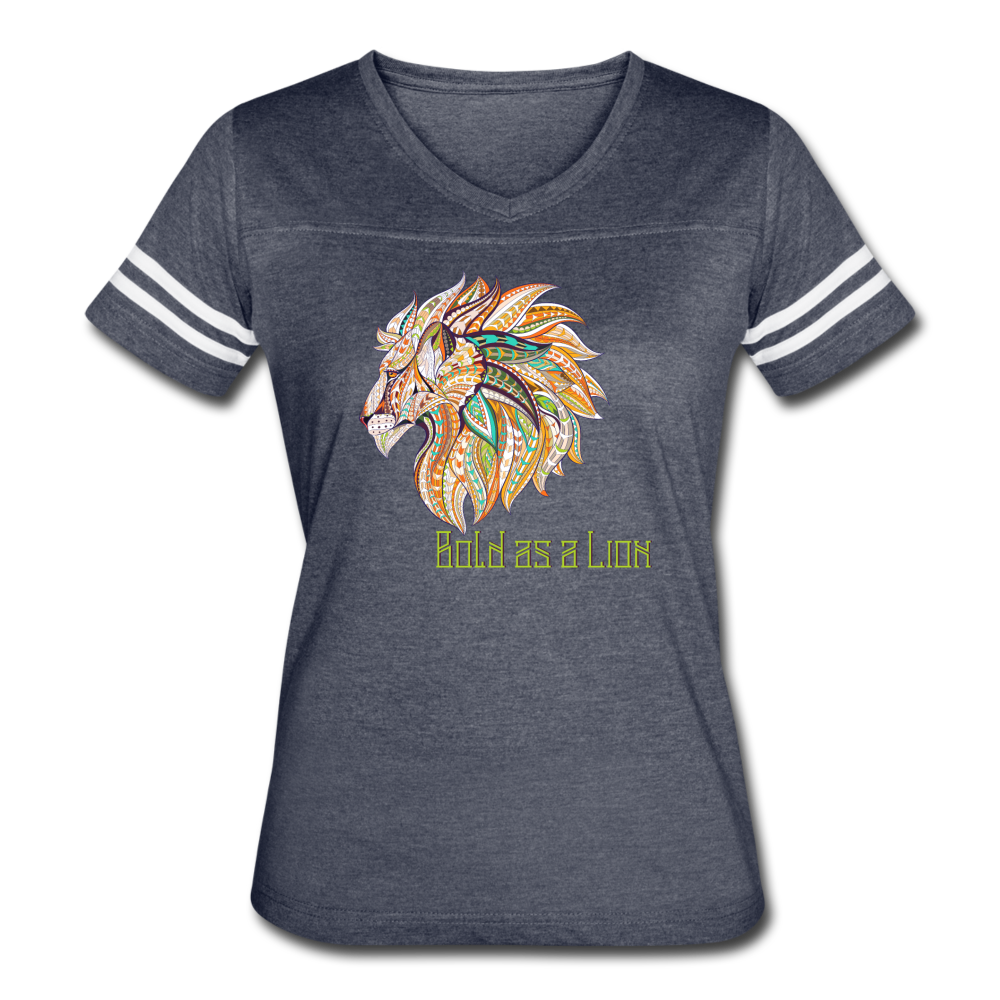 Bold as a Lion - Women’s Vintage Sport T-Shirt - vintage navy/white
