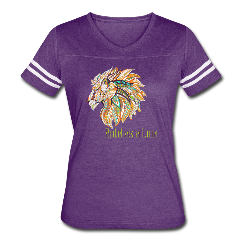 Bold as a Lion - Women’s Vintage Sport T-Shirt - vintage purple/white