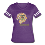 Bold as a Lion - Women’s Vintage Sport T-Shirt - vintage purple/white