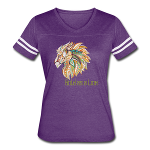 Bold as a Lion - Women’s Vintage Sport T-Shirt - vintage purple/white